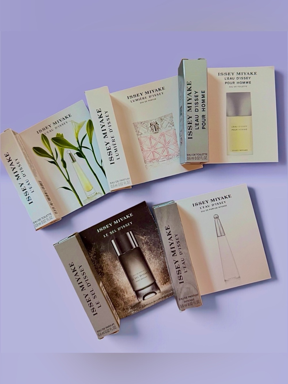 Issey Miyake samples set of 5 NIB